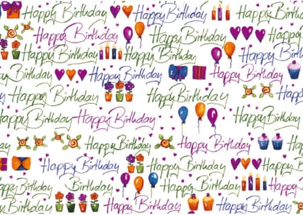 Cadeaupapier op rol 'Wensen'