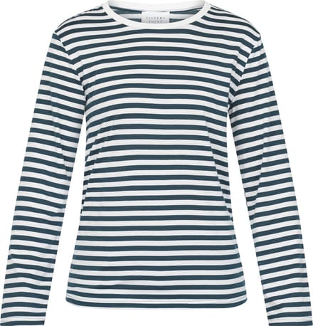 SISTERS POINT Hico-ls - Dames Top - Pine/cream - Maat S
