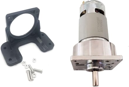 Elektrische Motor - Mini Reductor - Doe-het-zelf Projecten - Groot Koppel - 12V 100rpm - Zilver