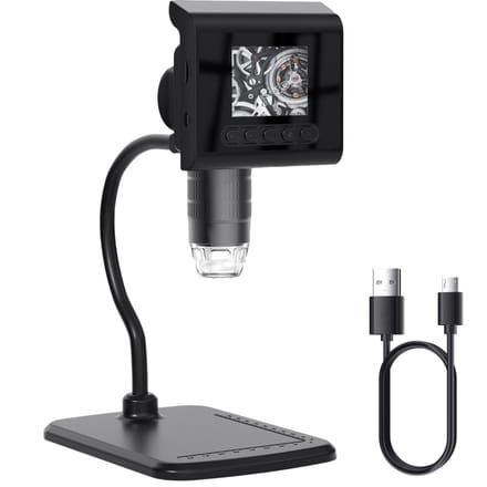 2.4'' LCD Digitale Microscoop, 1080P 1000X Vergroting Zoom Microscoop Camera, Draagbare Vergrootglas 0 zwart
