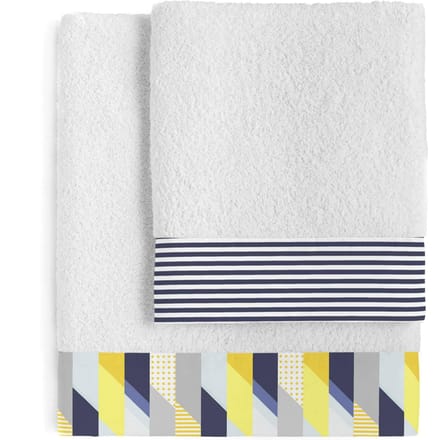 Set van 2 handdoeken Geo Dot | Blanc