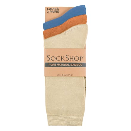 3-Pack Dames Effen Bamboosokken - Zachte Ademend Dagelijks Comfort Sokken