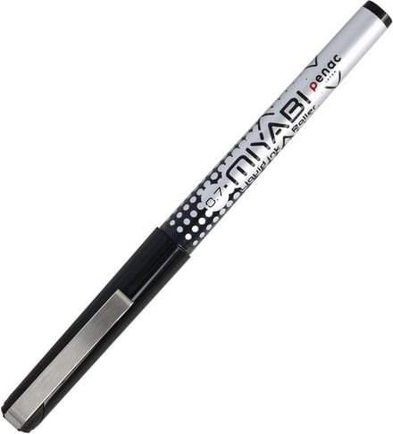 Penac Miyabi - Rollerbalpen - 0.7 mm - Vloeibare Inkt - Zwart