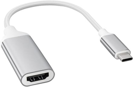 Force Case, USB-C Male naar HDMI Female 4K Ultra HD Versterkte Adapter, Wit