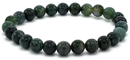 Armband voor brede pols met mosagaat