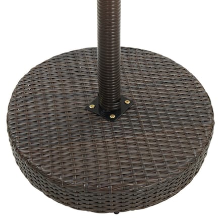 vidaXL - Tuintafel - 75,5x106 - cm - poly - rattan - bruin