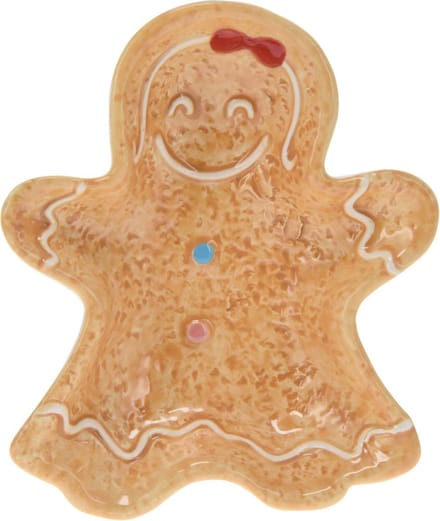 Feestelijke peperkoekvormige schaal, 15 x 12,5 cm, COOKIE