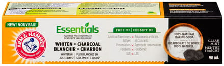 Arm & Hammer Essentials Charcoal Tandpasta – Fluoridevrij – Whitening + Geactiveerde Houtskool – 121 g