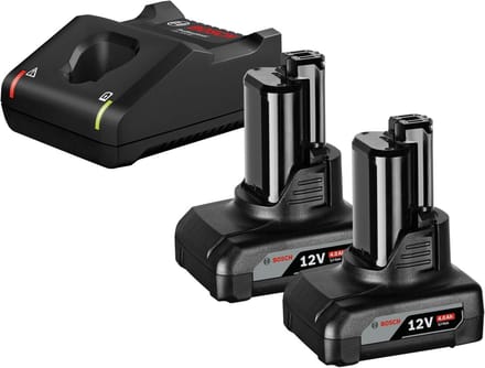 Bosch accustartset GBA 12 Volt / 2x 4,0 Ah + snellader GAL 12V-40