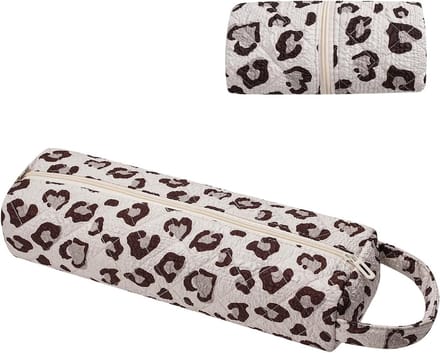 Reisbag voor haarstylingaccessoires, opvouwbare tas voor haartools, leopardprint, lichtgewicht en compact