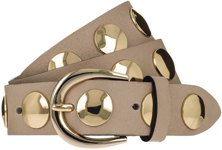 b.belt Leren riem Luna Gold Leather Belt W65 Cream Taupe