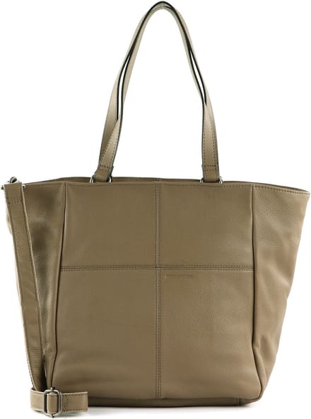 FREDsBRUDER Leren Schoudertas Pruvia Shopper Taupe Lichtbruin