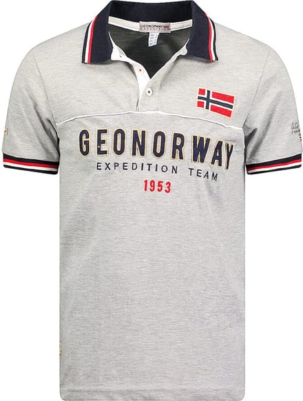 Polo Shirt Heren Grijs Geographical Norway Expedition Kerato - S