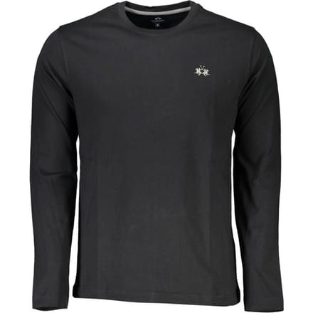 La Martina Zwarte Katoenen Heren T-shirt