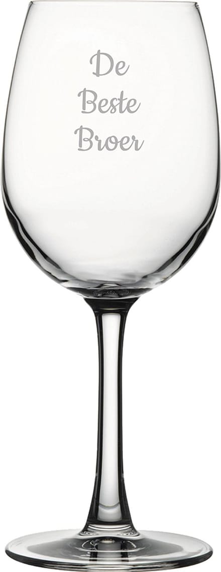 Gegraveerde witte wijnglas 36cl De Beste Broer
