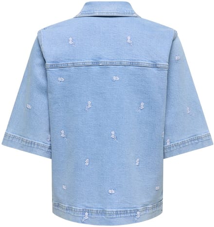 ONLY - ONLBELLA S/S EMB SHIRT DNM MAE - Meisjes - Blouses