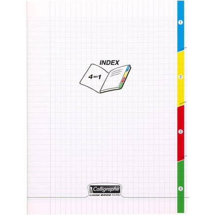 Notitieboek met 4 indexen en 140 grootgelijnde pagina's Calligraphe 8000 Polypro