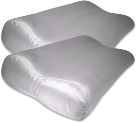 2x Zijden Kussensloop Pearl Grey Ergonomisch - 19MM - Silk Heaven - 40x60cm