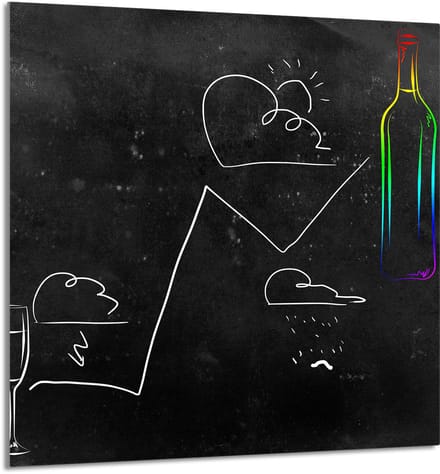 TMK ArtDeko Serie - Snijplank - Zwart - 60x65 cm - Glas