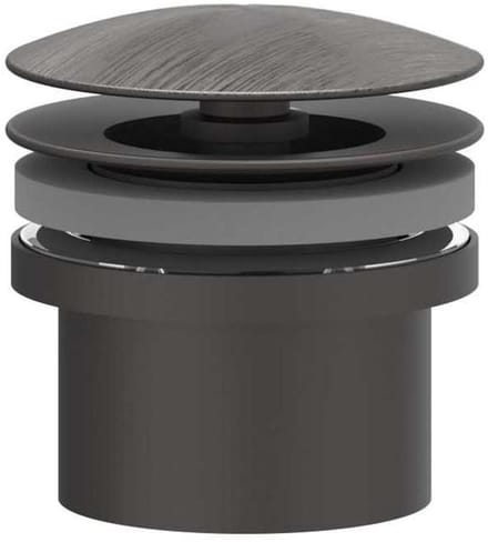 IVY Toebehoren Design plug always open RVS316 geborsteld carbon black PVD