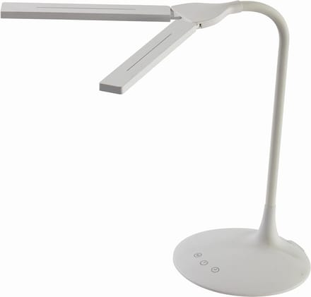 ALBA - LED Twin Bureaulamp - Wit - 2 Koppen - Draadloos