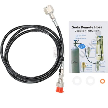 W21.8-14 Soda Maker Externe Slang Adapter Kit Accessoires voor Soda Stream Zwart 2m/6.6ft white