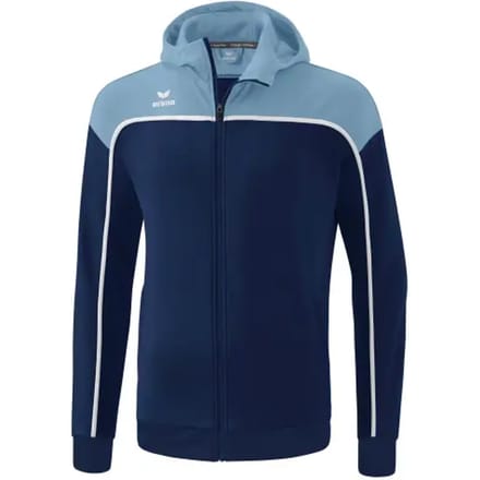 Erima Change Trainingsjack Met Capuchon Kinderen - Wit / Faded Denim / New Navy | Maat: 152