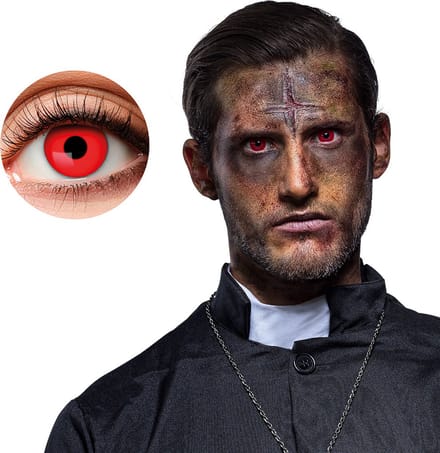 Boland - Paar weeklenzen Devil priest - Volwassenen - Halloween en Horror - Halloween contactlenzen - Horror