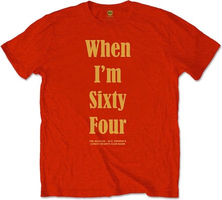 The Beatles - When I'm Sixty Four Heren T-shirt - S - Rood