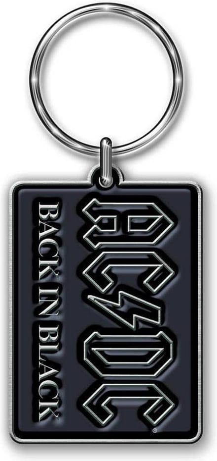 AC/DC - Back In Black Sleutelhanger - Zwart