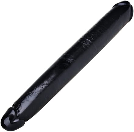 Being Fetish - Dubbele Dildo - Kunstrubber - 40,5 cm - Zwart