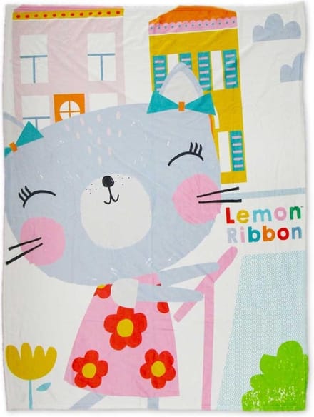 Lemon Ribbon Fleecedeken Manta Junior 100 X 135 Cm Polyester Roze