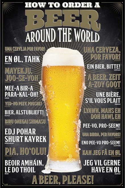 Poster How to Order a Beer 61x91,5cm