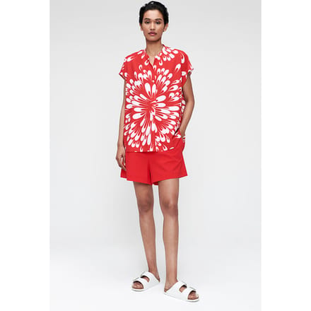 TRVL DRSS Printed Relaxed Top Fiery Red Maat: S | Blouses Outlet | Dames | Rood