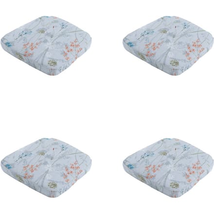 Madison - Zitkussen Wicker Donna azure canvas eco+ - Ca. 48x48 cm - Set van 4