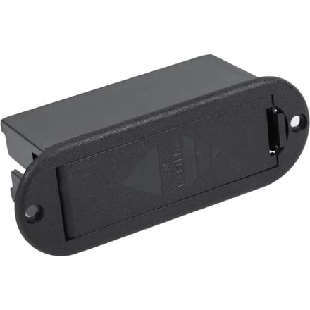 PU Leer Elektrische Gitaar Bas Pickup 9V Batterijdeksel Houder Case Tas Organizer Doos (#02) gray