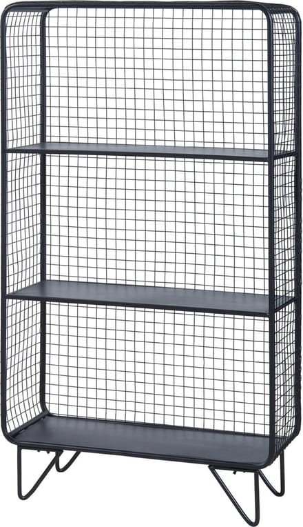 Staand rek Volda open kast 90x50x19 cm zwart