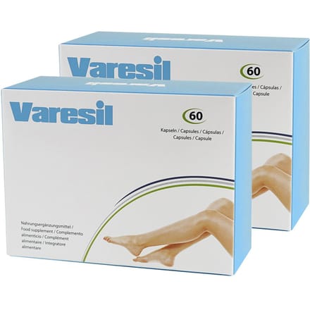 Varesil Pills, pillen voor spataderen en de preventie ervan Unique wit/babyblauwe kleur