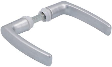 Veilig - paar deurkrukken - blokmodel - aluminium F1