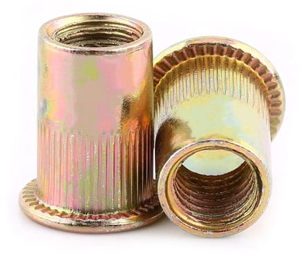 Flat Thread Rivet Nut van Carbon Staal M3-M12, Flens Rivnut, Ribbelmoeren, 100 Stuks per Verpakking voor Duurzame Bevestiging