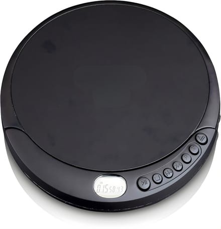 QORA® CD Speler - Draagbare CD Speler - Portable CD Speler - Zwart - 14cm x 15cm x 3cm