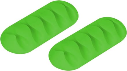 Kabelhouder 5-voudig - Zelfklevend - Groen - 2 stuks