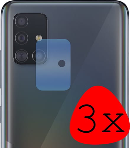 Camera Lens Protector - 3 Stuks Geschikt voor Samsung Galaxy A71 - Camera Screenprotector Beschermglas - Gehard Glas - Tempered Glass - Screen Protector