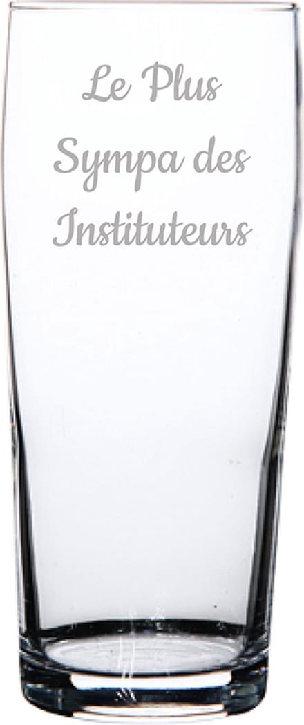 Bierfluitje gegraveerd - 19cl - Le Plus Sympa des Instituteurs