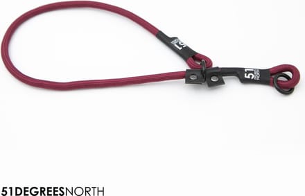 51 Degrees North - Wanderful - Collar - Nylon - Rope - Burgundy - 50-65cmx8mm