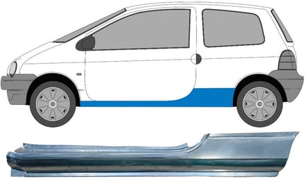 Volledige dorpel voor Renault Twingo 1993-2007 / Links