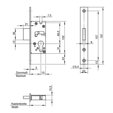 Wilka Smalslot RVS Kast 038R-25 mm / PC
