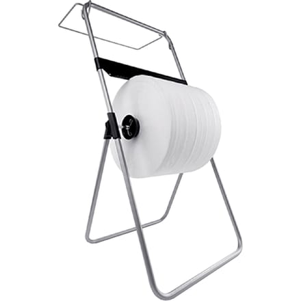 Poetspapierdispenser Satino CR1 vloerstandaard zilver 332370