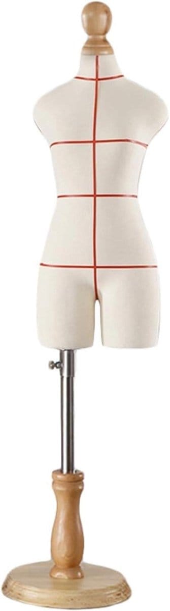 Buste Mannequin - Paspop Naaien - Kleding Presenteren - Mini Schaalgrootte - 1/2 Model - Wit