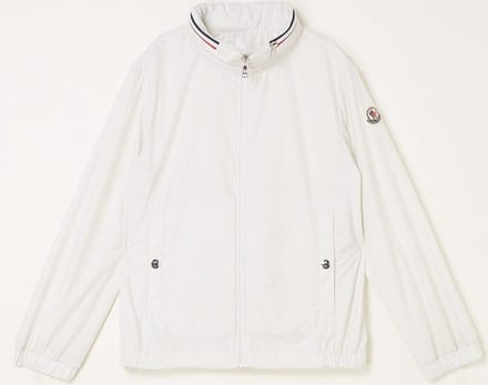 Moncler Farlak jack met logo en opbergbare capuchon - wit - maat 152